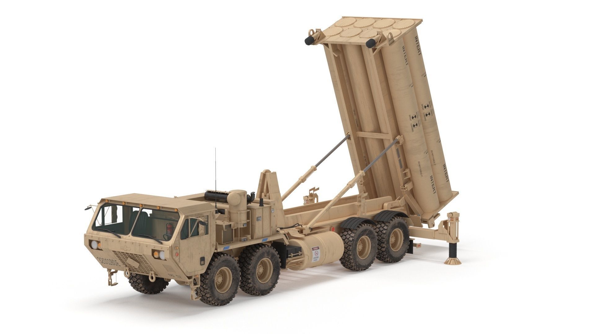 US Mobile Anti-Ballistic Missile System THAAD Open Version 3D model_20