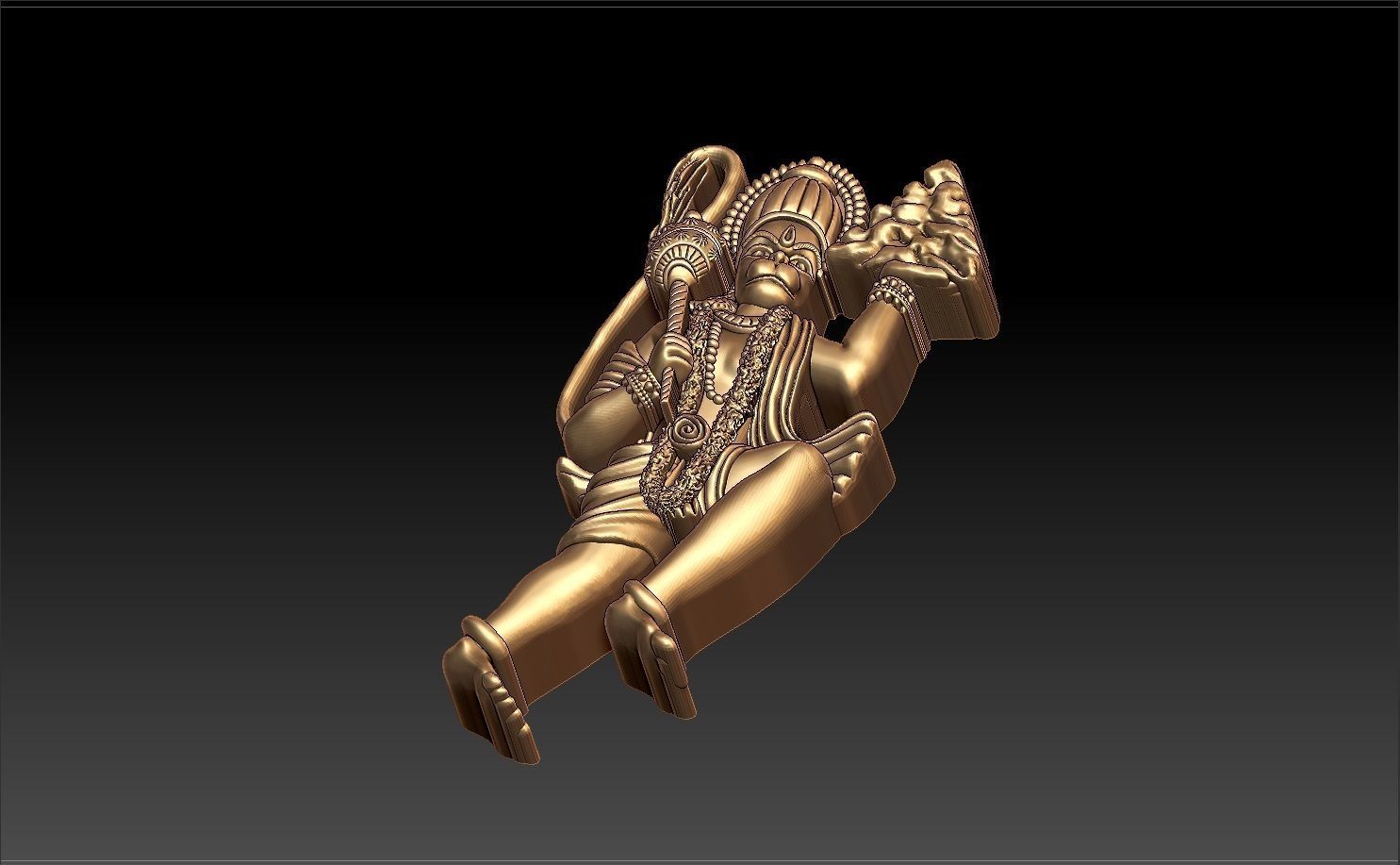 HUNUMAN PENDENT 3D print model_1