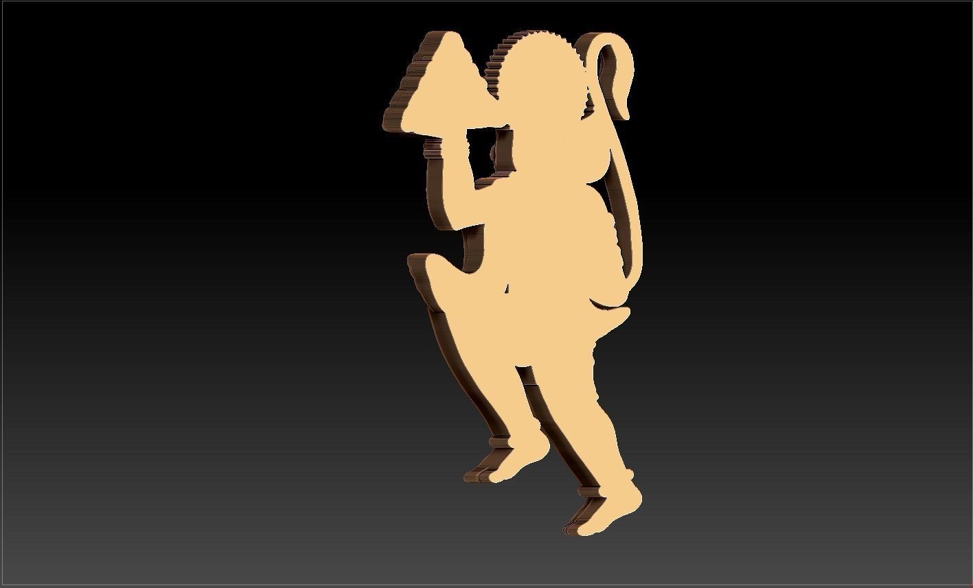 HUNUMAN PENDENT 3D print model_8
