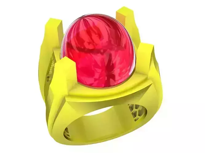 Fengshui Oval Happy Men Ring 3D Print Model A5412