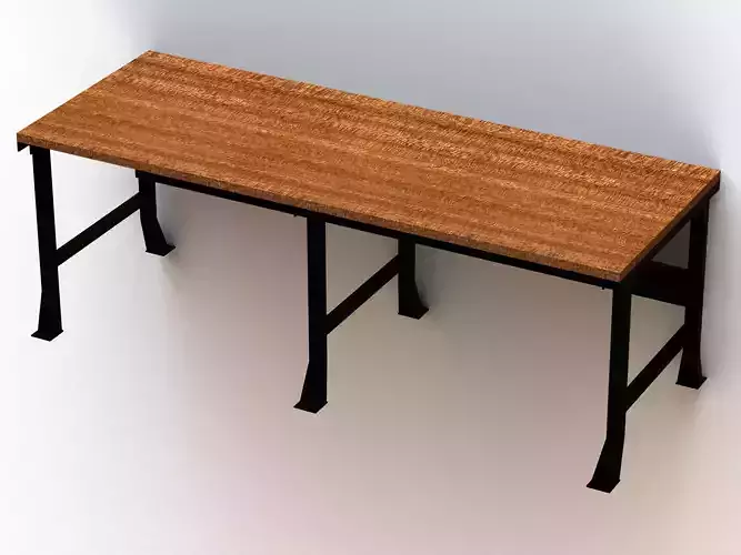 Steel Wood Bench