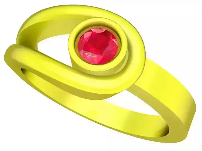 Diamond Fashion Ring for Asian Women 3D Model A5425