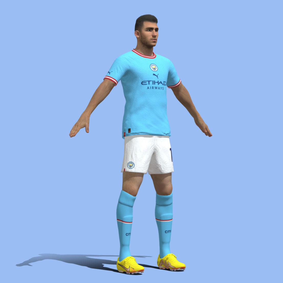 T-P Rigged Laporte Manchester City 3D model_4