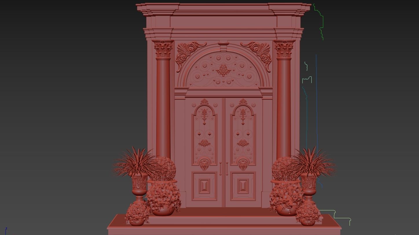 Exterior Doors 1 3D model_12