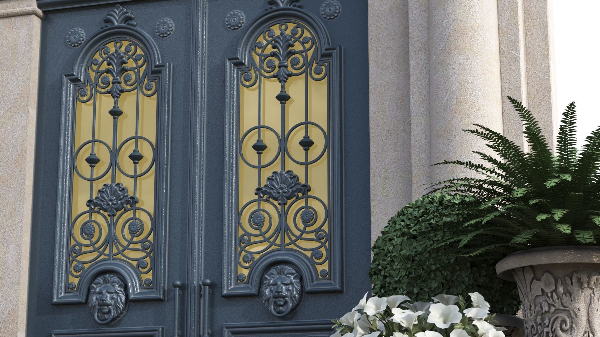 Exterior Doors 1 3D model_4