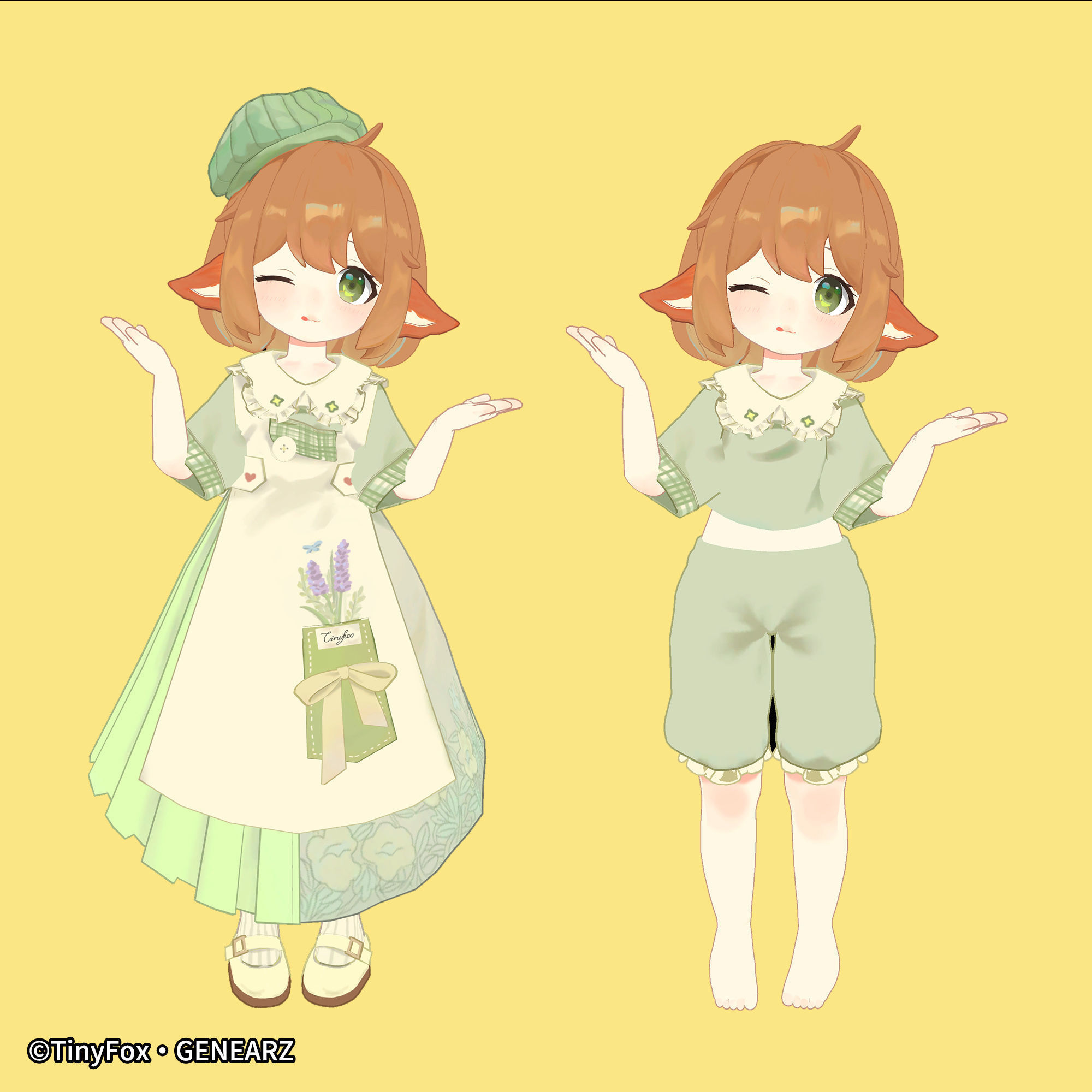 TinyFox KOKOSHIN 3D character model For VRChat 3D model_2
