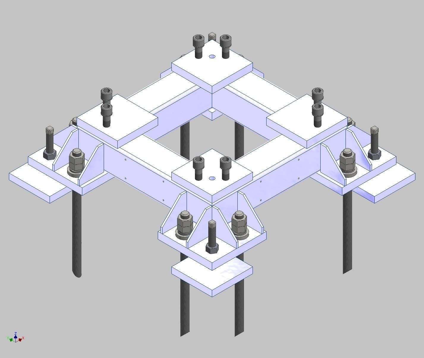 26360-Base for robot KAWASAKI BX100L-Hight 200  3D model_2