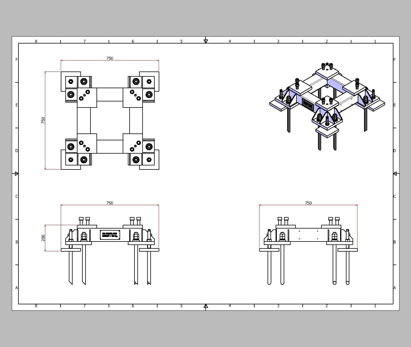 26360-Base for robot KAWASAKI BX100L-Hight 200  3D model_8