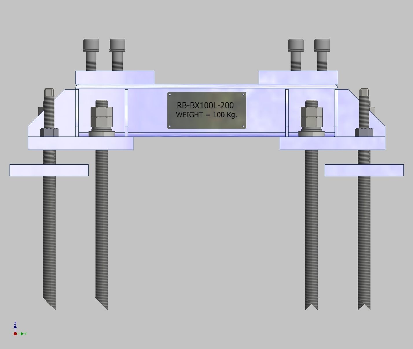 26360-Base for robot KAWASAKI BX100L-Hight 200  3D model_4