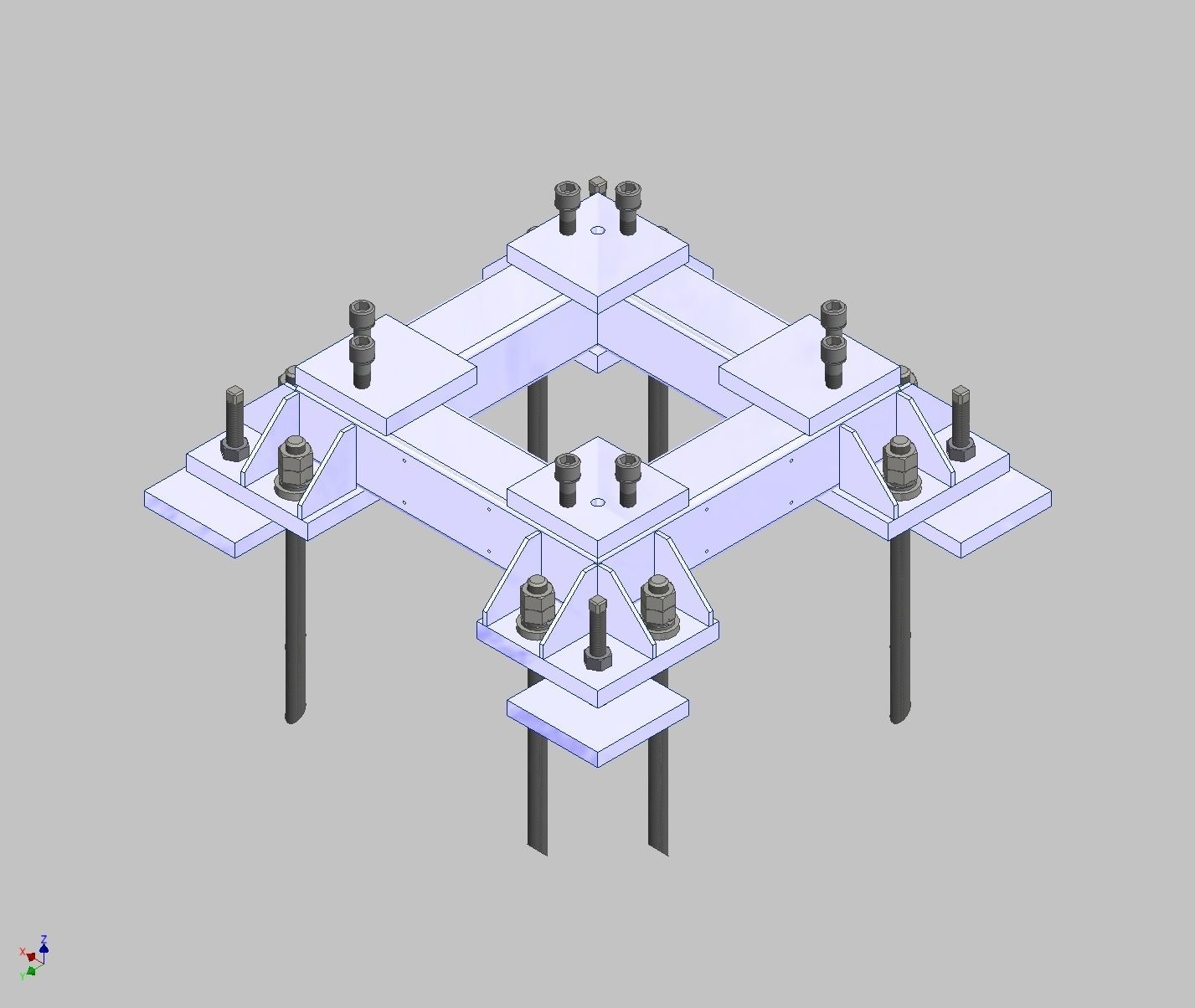 26360-Base for robot KAWASAKI BX100L-Hight 200  3D model_1
