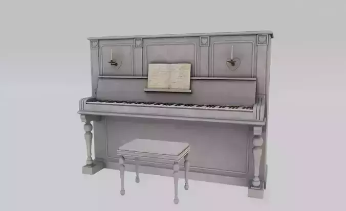White Wood Piano