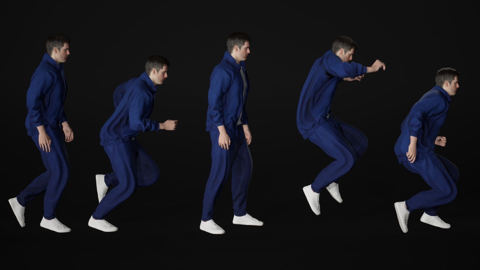 Man - Sport Outfit 2 - Modular - Rigged Low-poly 3D model_17