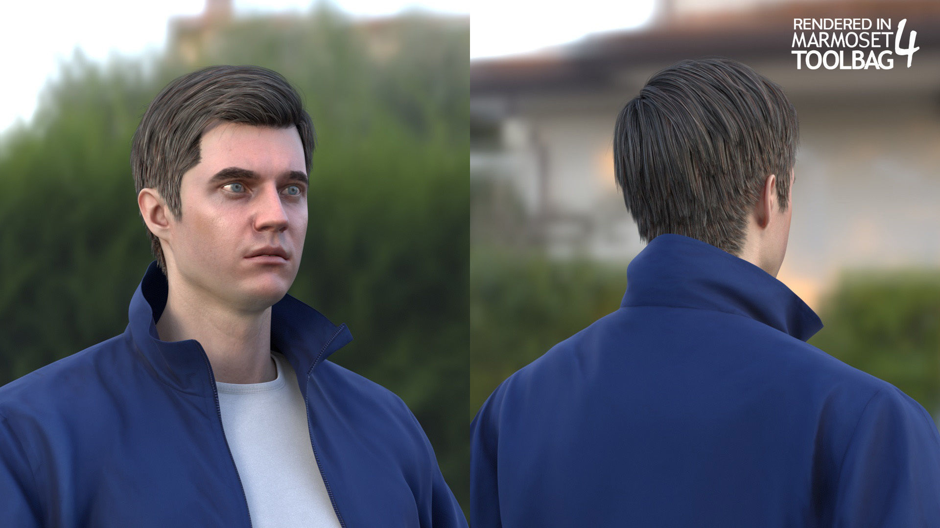 Man - Sport Outfit 2 - Modular - Rigged Low-poly 3D model_6