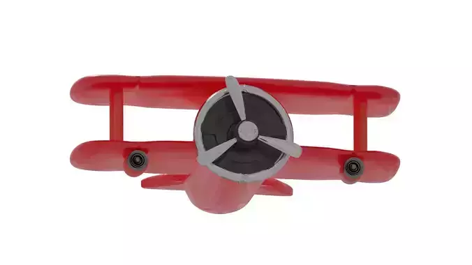 Plane 3d model Low-poly 3D model
