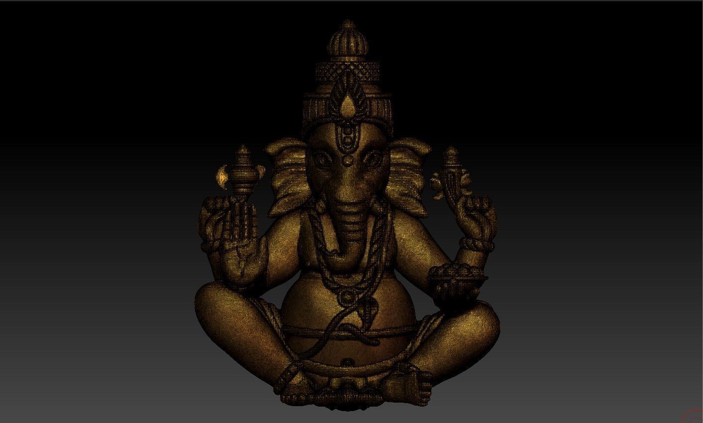 VINAYAGAR PENDENT 3D print model_8