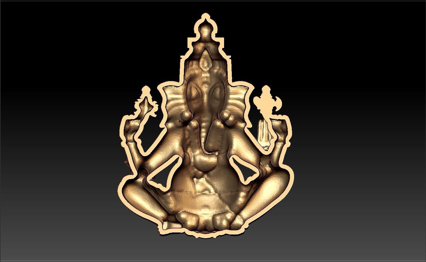 VINAYAGAR PENDENT 3D print model_7