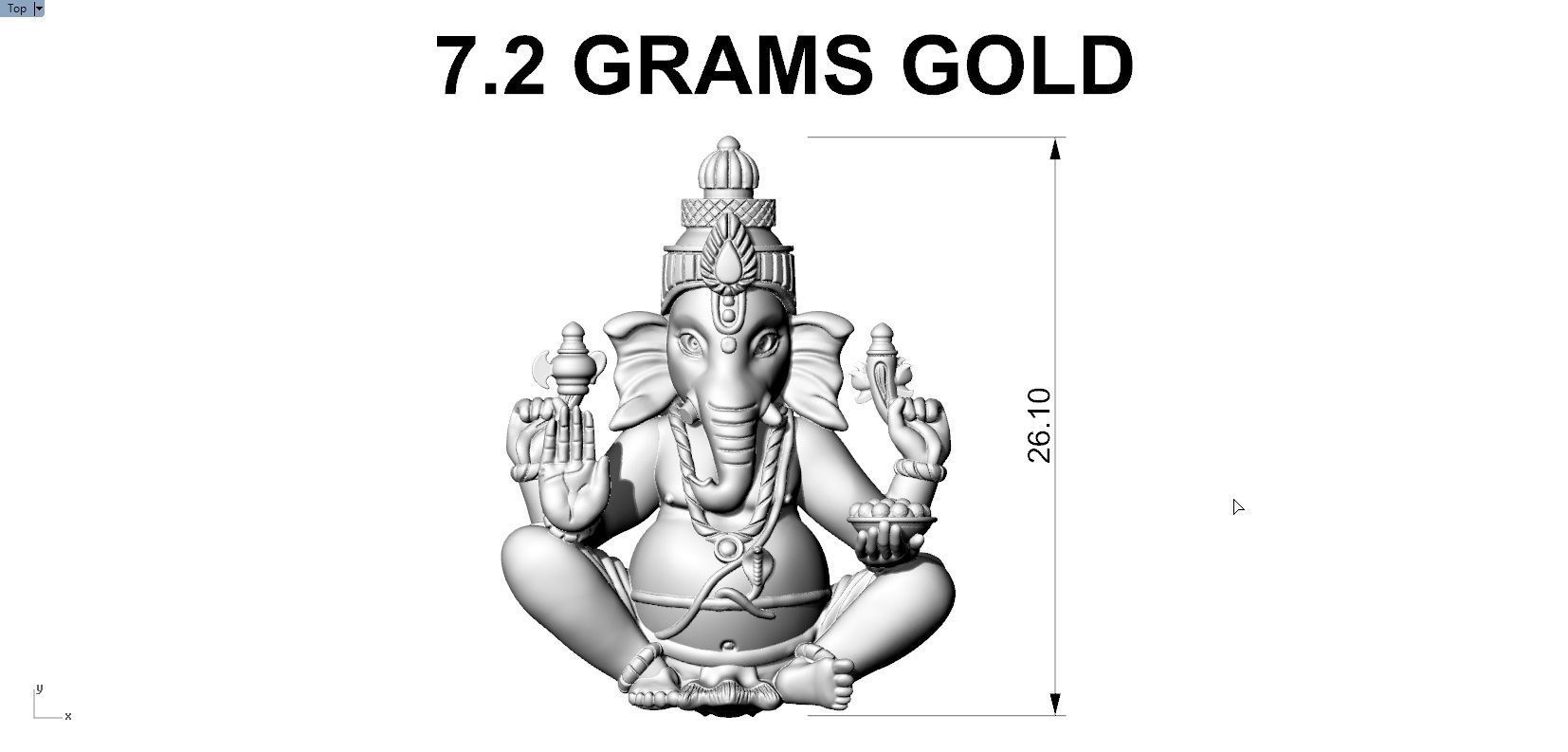 VINAYAGAR PENDENT 3D print model_9