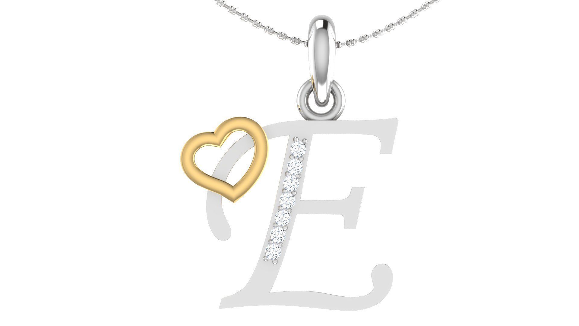 Alphabet with heart 26 3D print model_30