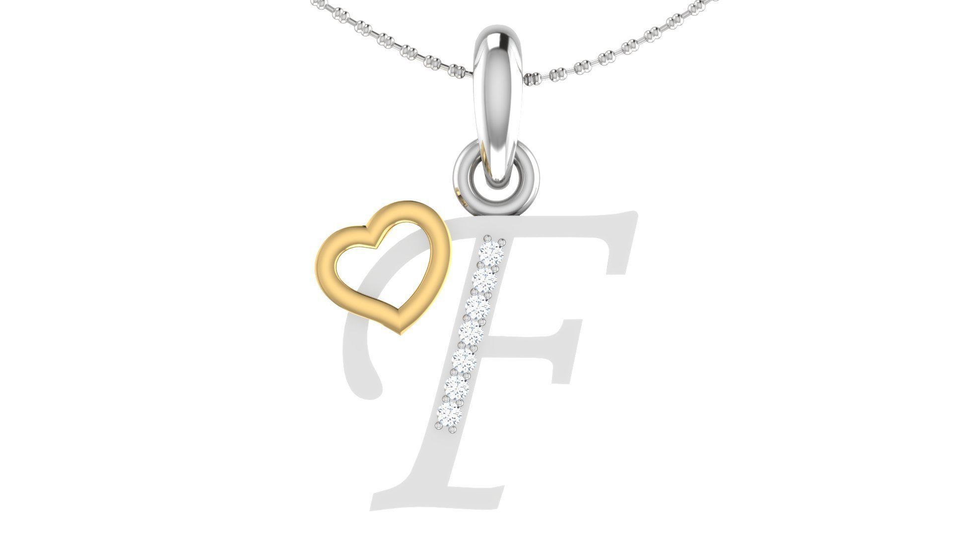 Alphabet with heart 26 3D print model_35