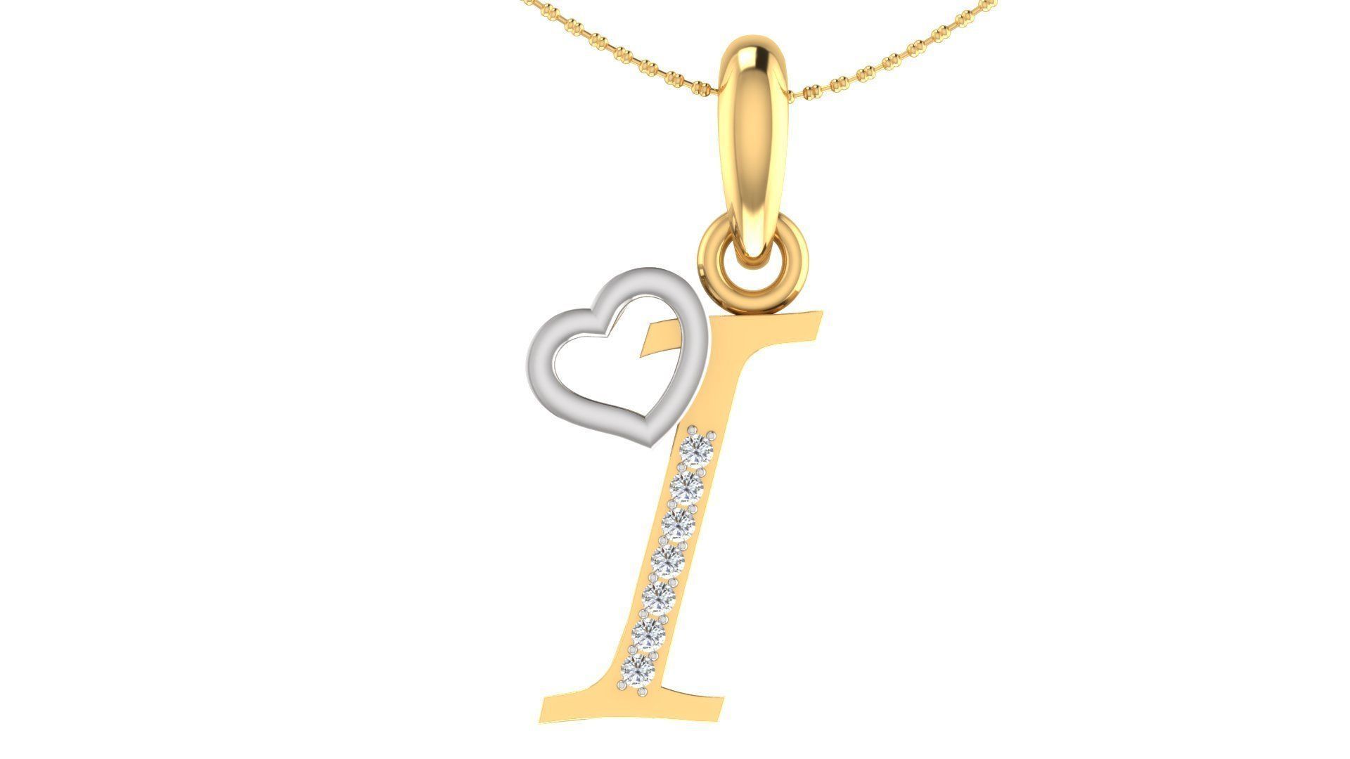 Alphabet with heart 26 3D print model_14