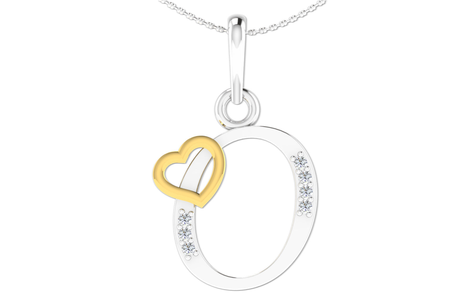 Alphabet with heart 26 3D print model_43