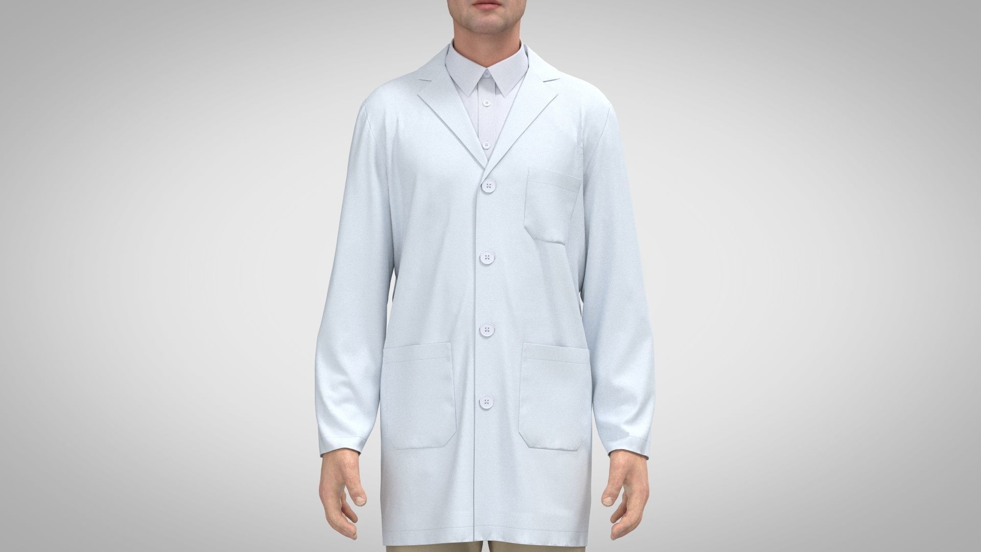 Lab Coat 2 3D model_6
