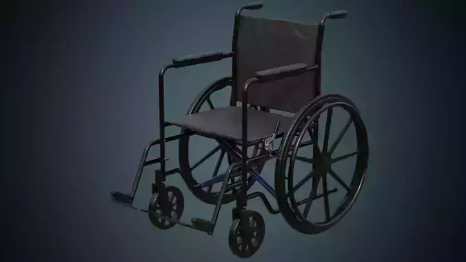 Wheelchair 2A Low-poly 3D model