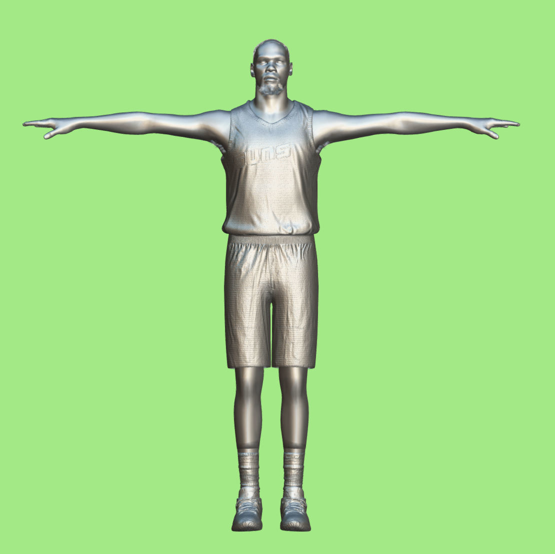 T-Pose Rigged Kevin Durant Phoenix Suns NBA 3D model_5