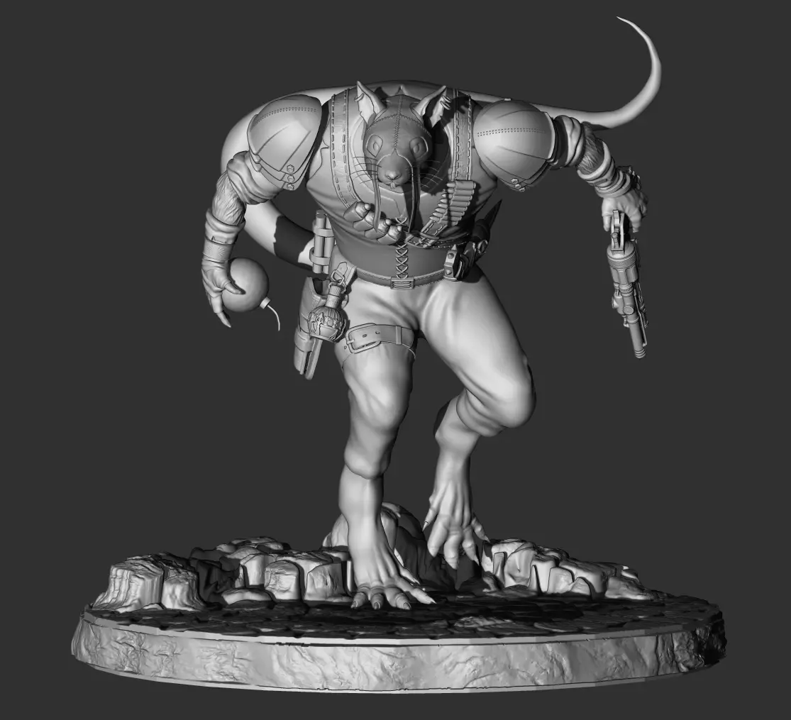 Rat Warrior 3D print model_0