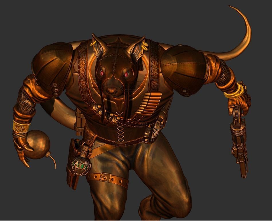 Rat Warrior 3D print model_1