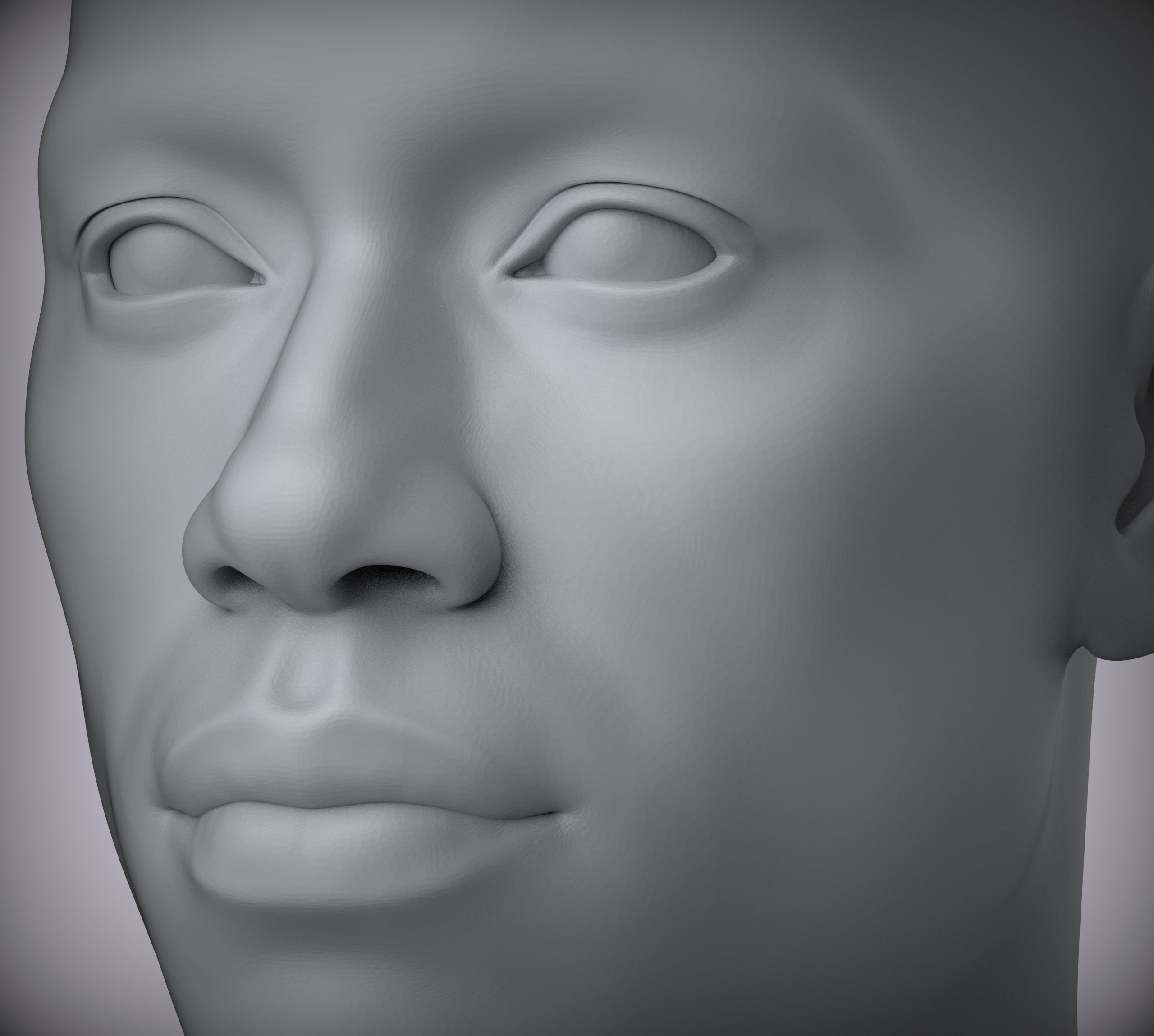 13 Male Head Sculpt 3D model Low-poly 3D model Low-poly 3D model Low-poly 3D model_6