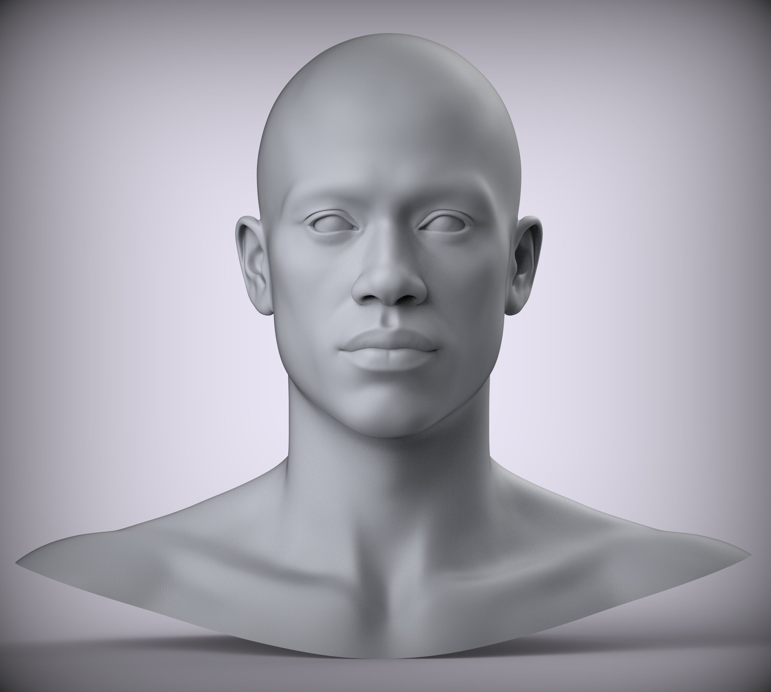 13 Male Head Sculpt 3D model Low-poly 3D model Low-poly 3D model Low-poly 3D model_1
