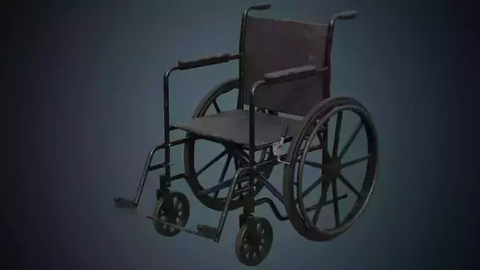 Wheelchair 2B Low-poly 3D model