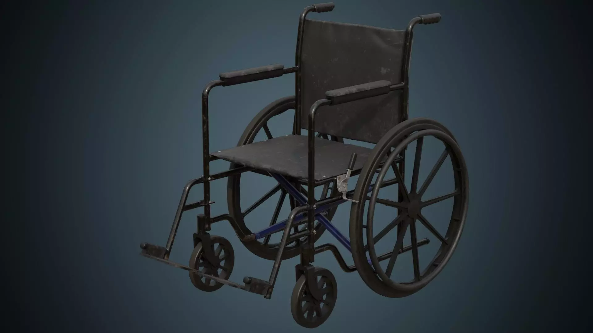 Wheelchair 2B Low-poly 3D model_0