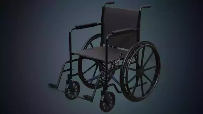 Wheelchair 2 Basic Low-poly 3D model