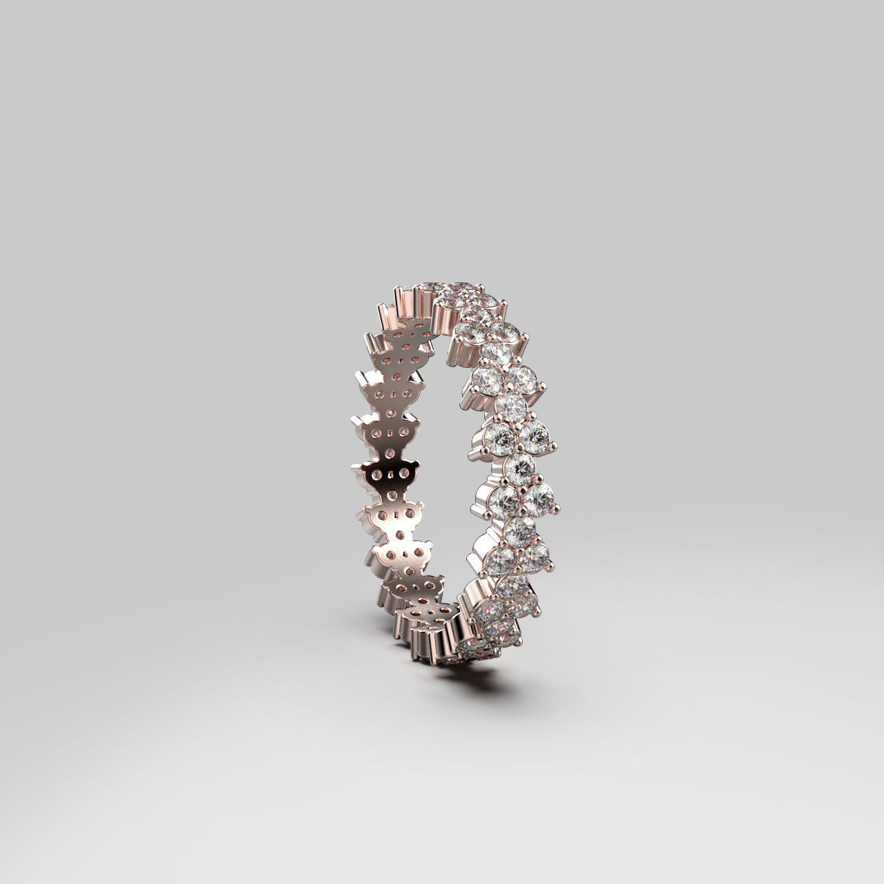 Round shape Eternity Ring in 17 sizes 3D print model_4