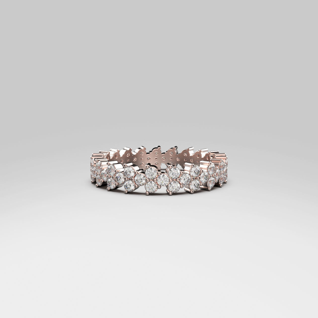 Round shape Eternity Ring in 17 sizes 3D print model_2