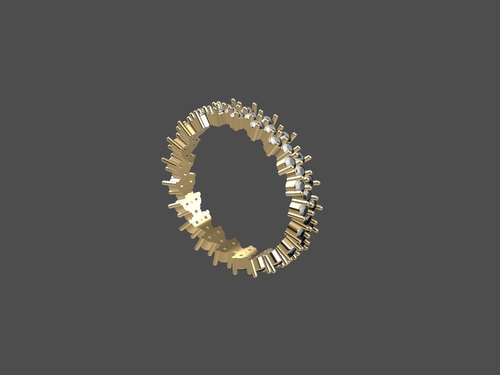 Round shape Eternity Ring in 17 sizes 3D print model_8