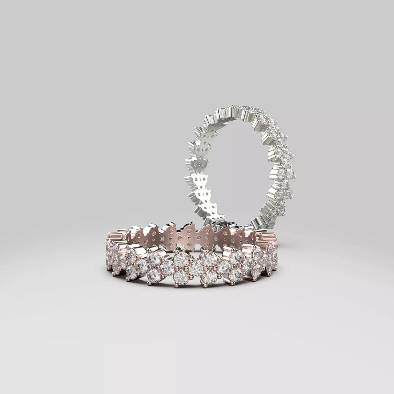 Round shape Eternity Ring in 17 sizes 3D print model_0