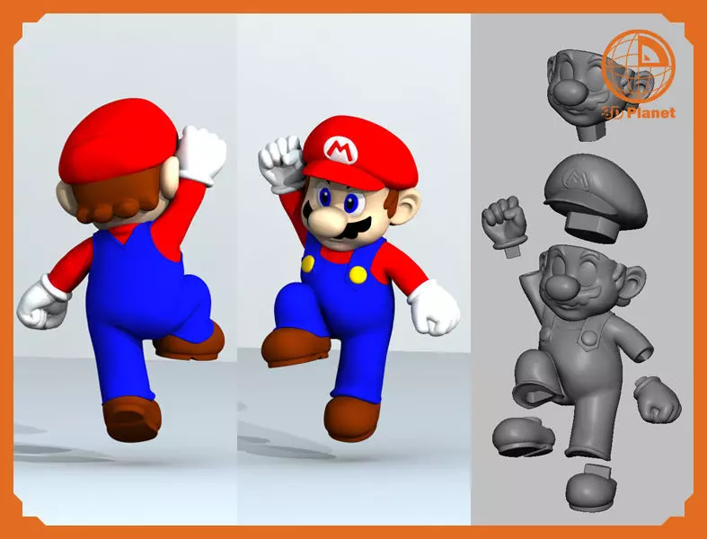 Jump Mario 3D print model 3D print model_0