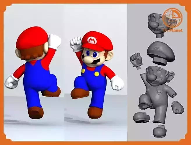 Jump Mario 3D print model 3D print model