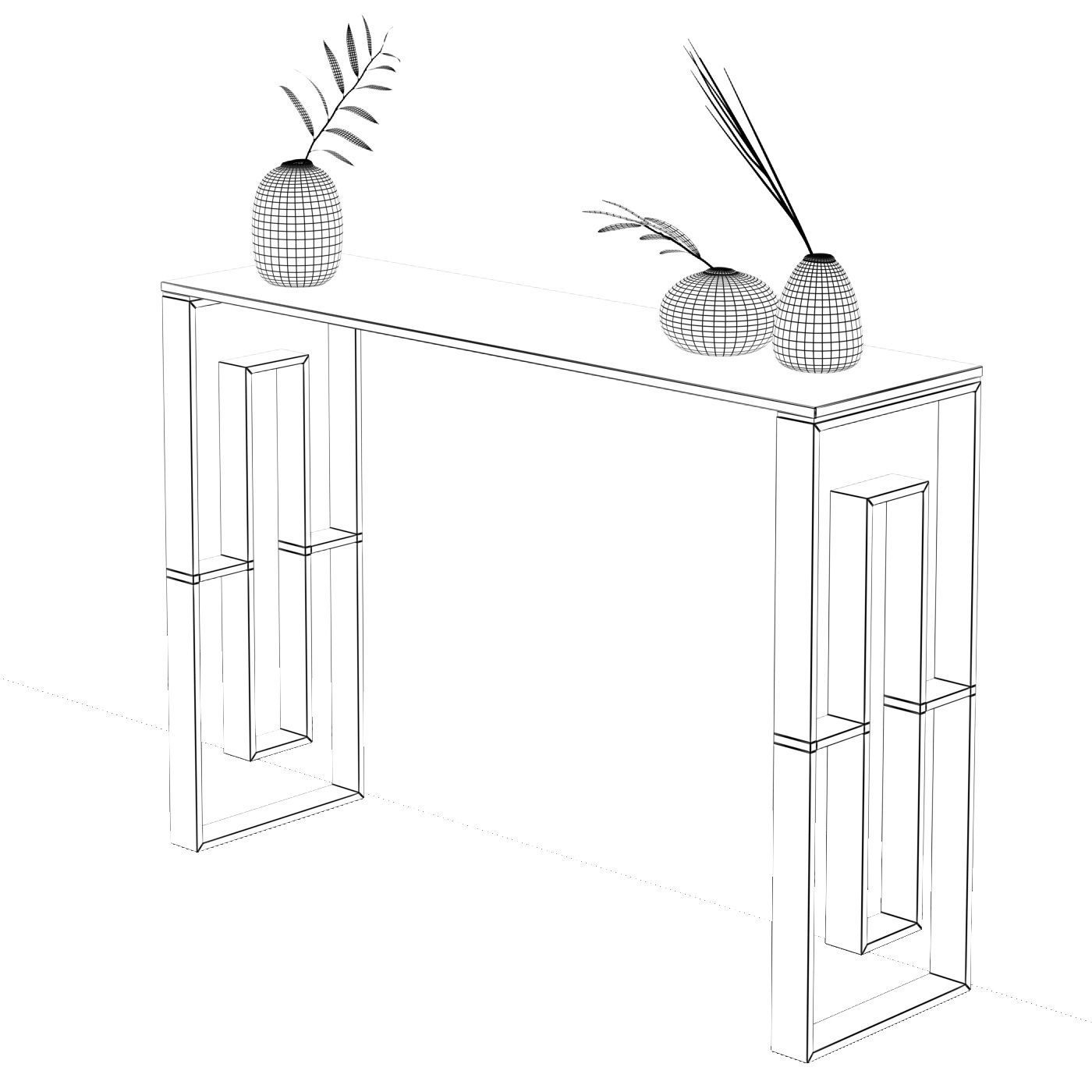 Eros Console Table Free 3D model_2
