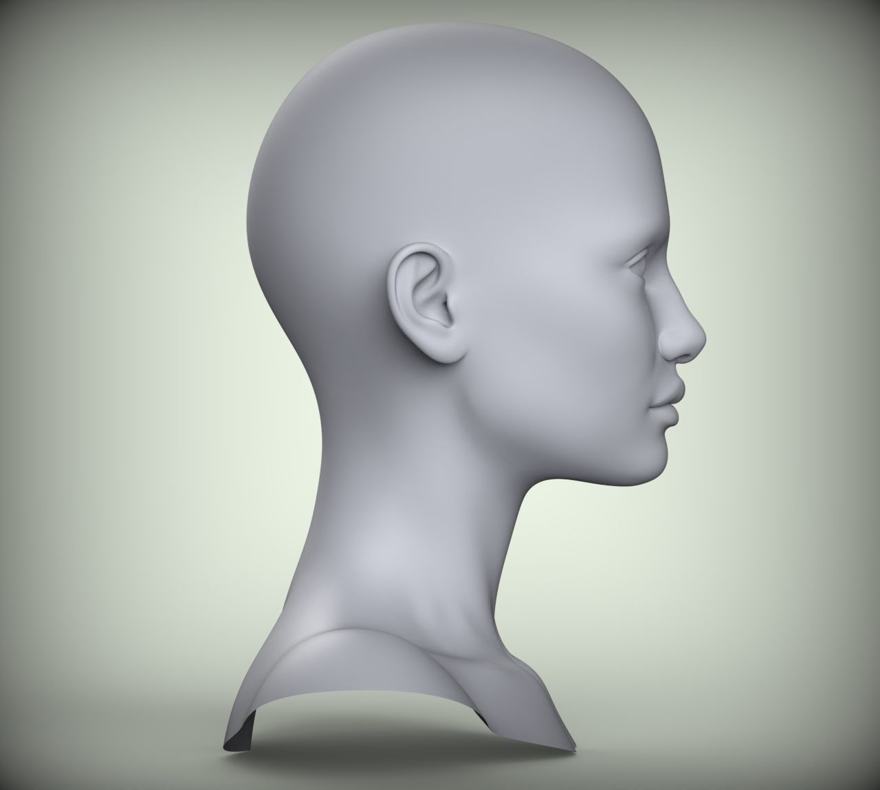 18 3D Head Face Female Character Women teenager portrait doll 3D Low-poly 3D model_4