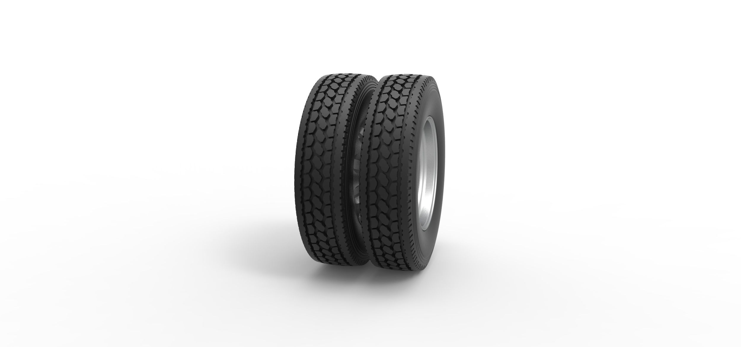 Rear custom wheel of semi truck Version 21 Scale 1 to 25 3D print model_2