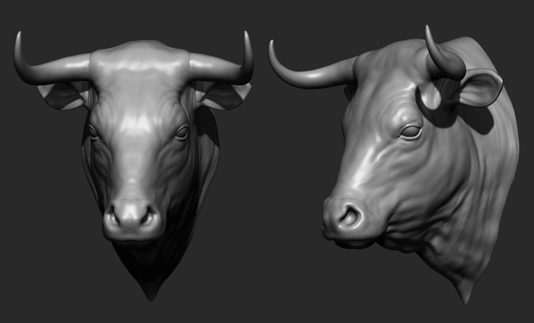 13 animal Heads 3D model_9