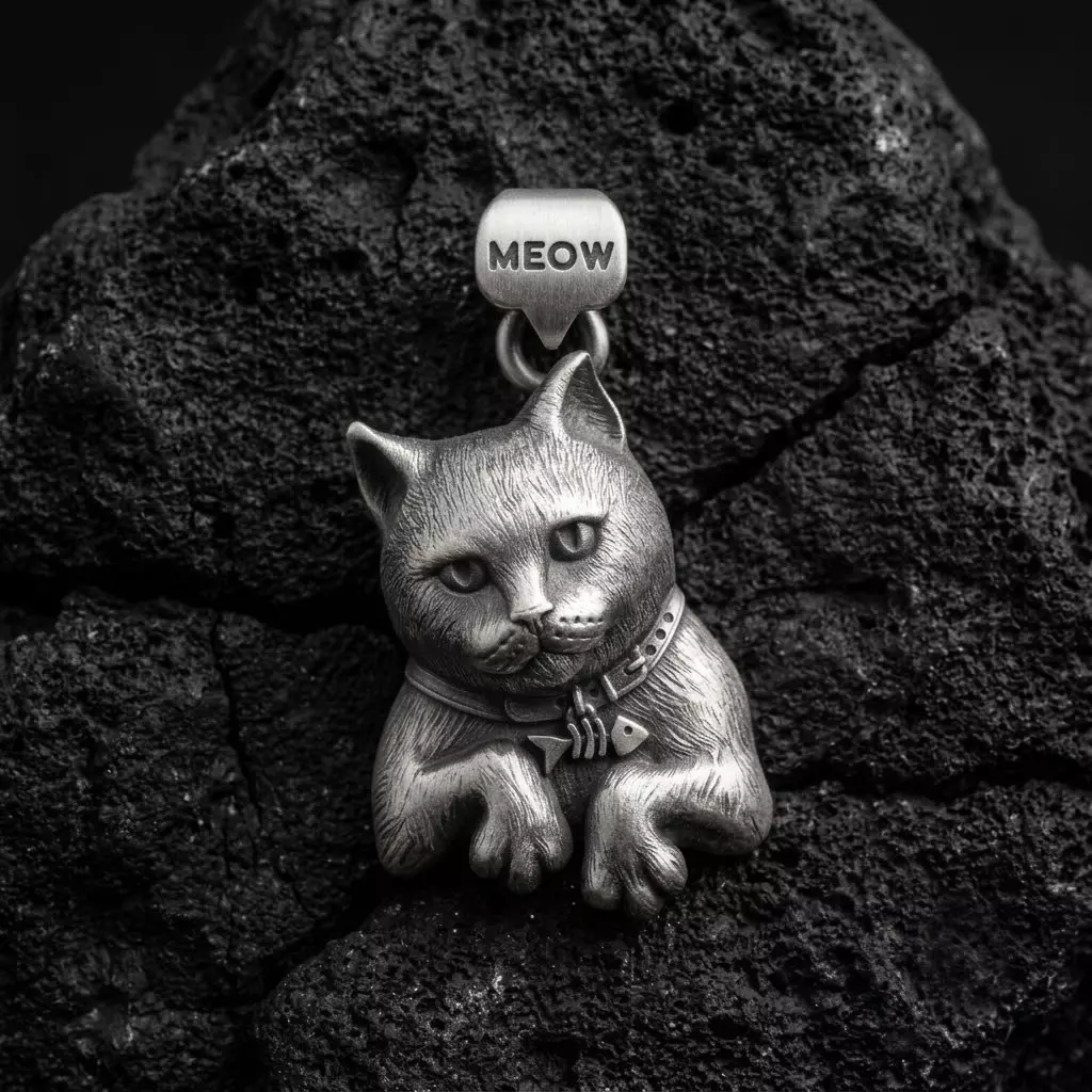 Cat pendant 3D print model