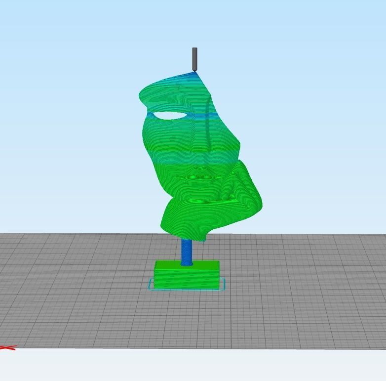 Parametric female face sculpture 3D print model_9