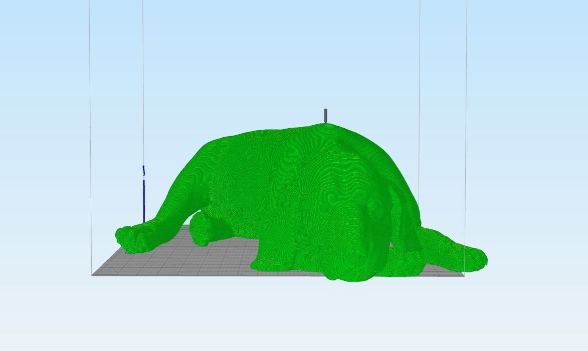 Statue sleeping dog 3D print model_7