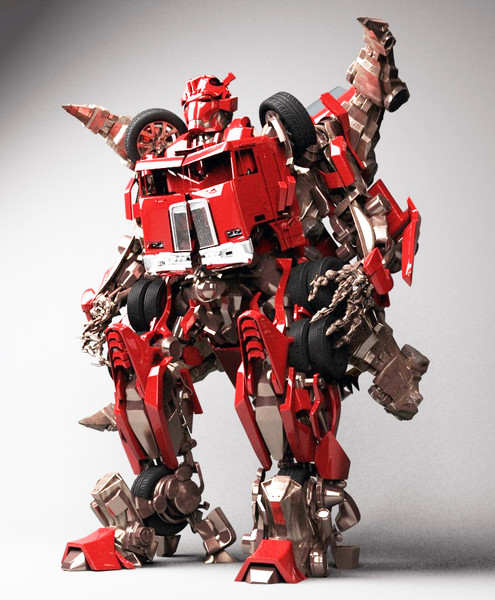 Scorpion robot with wheels 3D model_1