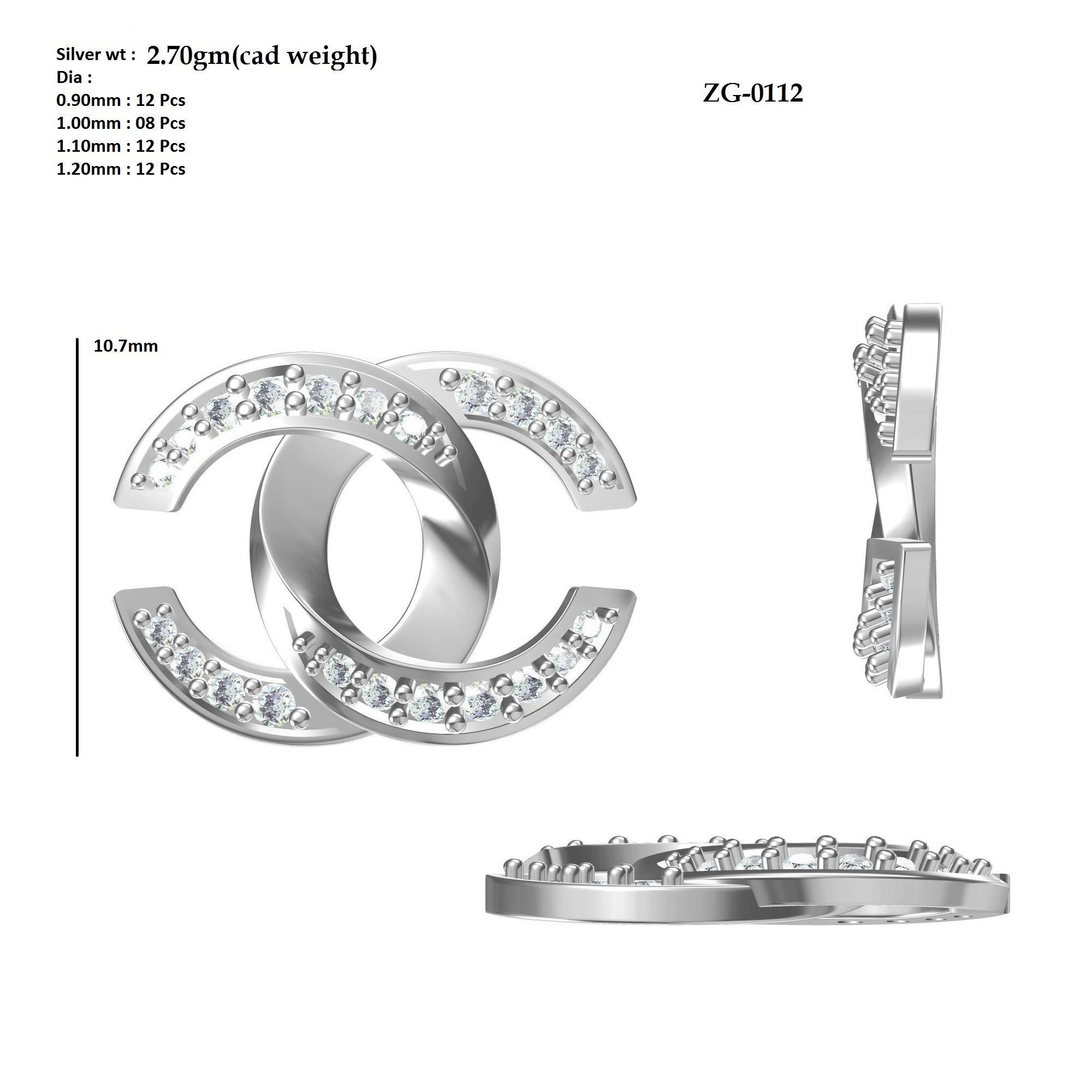 Antiq Earing 3D print model_5